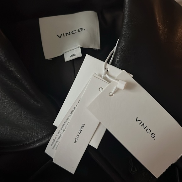 Vince 100% Lamb Leather Safari Jacket in Brown, Size M New w/Tag Retail $1495 - Picture 15 of 16